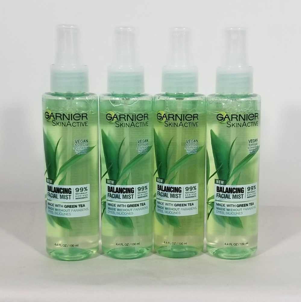 Set of 4 Garnier Skinactive Facial Mist Green Tea Balancing 4.4oz